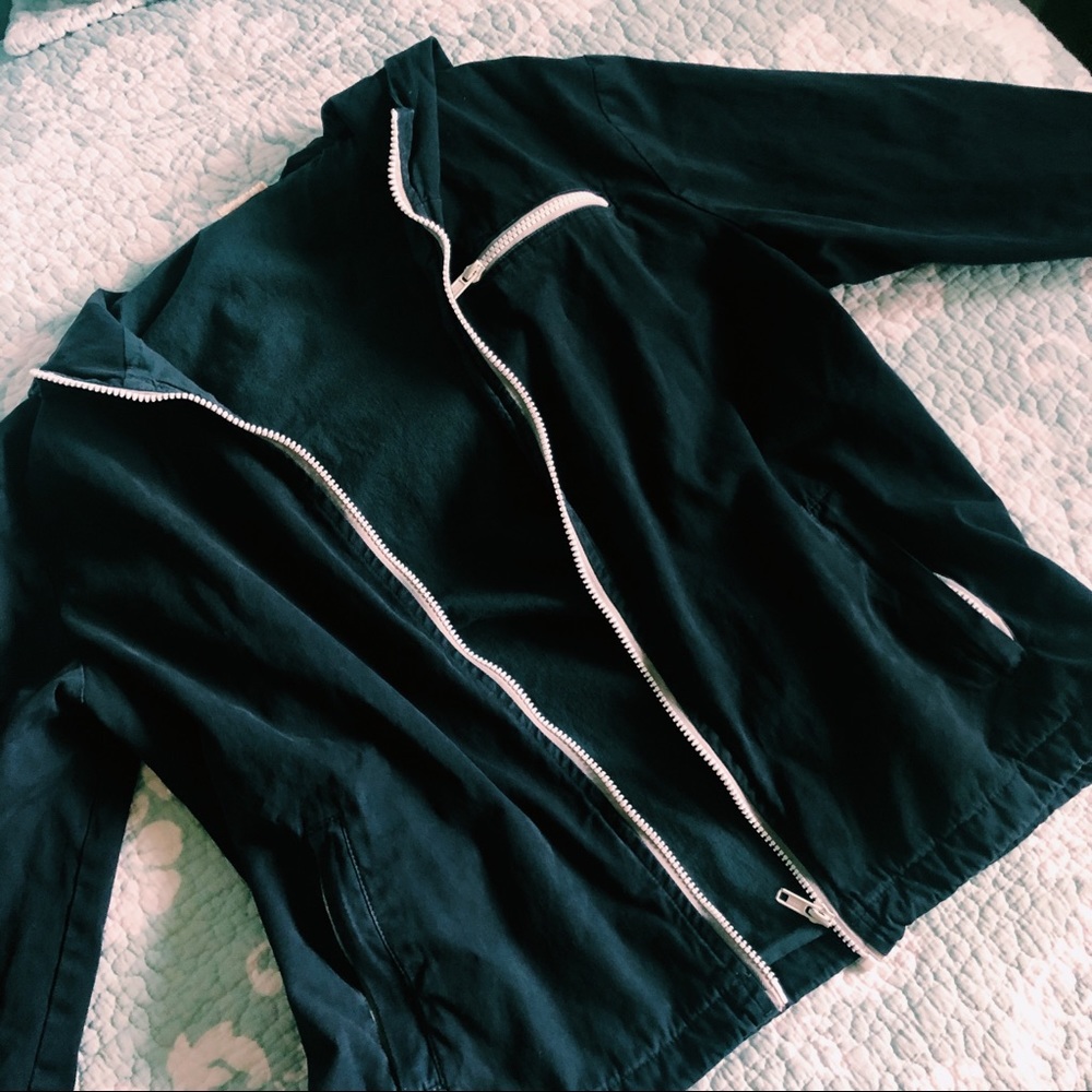 brandy melville/john galt navy zip up windbreaker